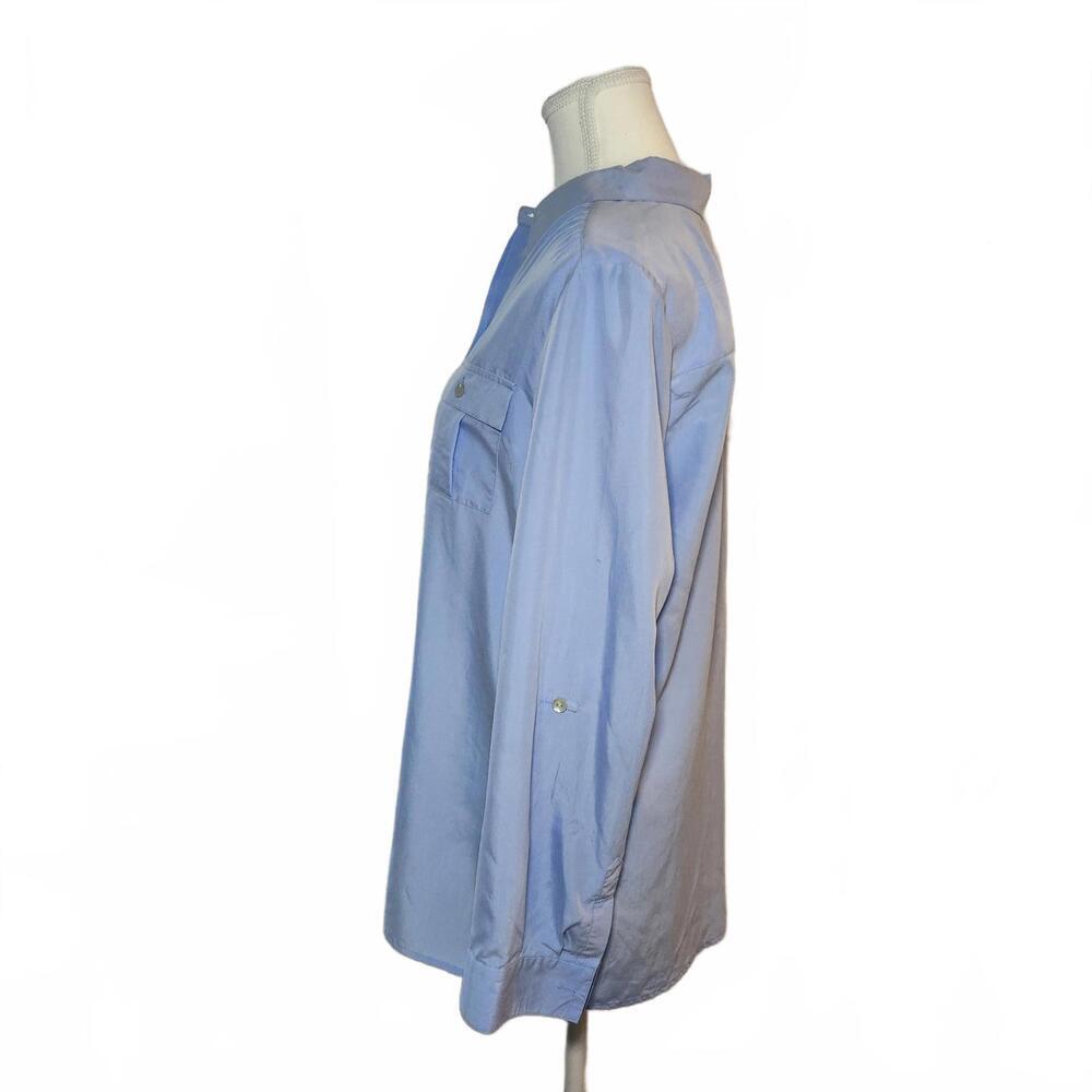 Chico's Women's Light Blue Long Sleeve Blouse Size 1 - Picture 4 of 8